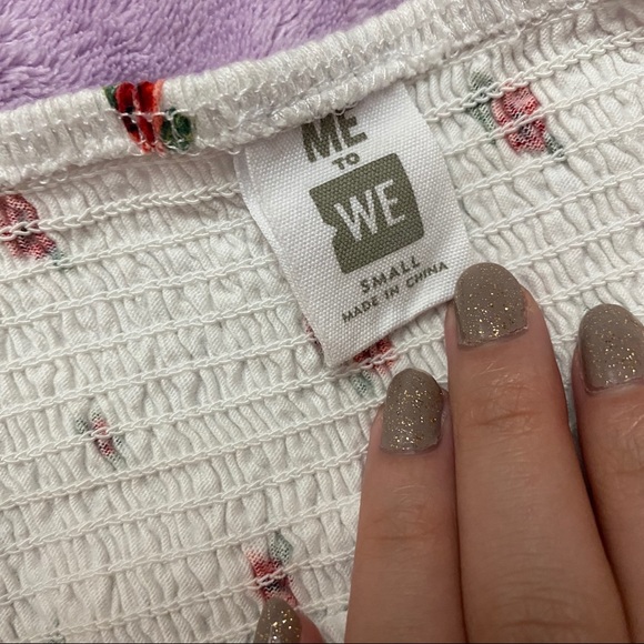 🍁5/$25 Floral Bandeau Crop Top - Picture 3 of 5